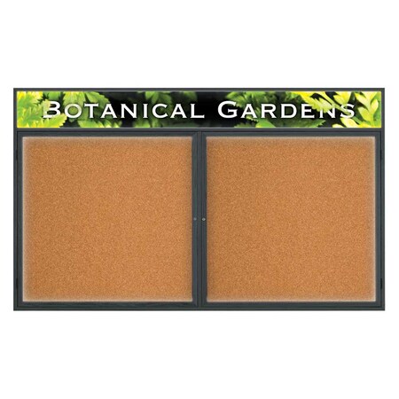 United Visual Products Open Faced Traditional Corkboard, 48x36" UV642A-SATIN-CINNABA
